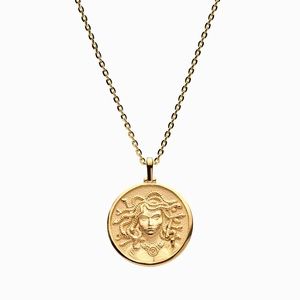 14k Yellow gold vermeil goddess necklace